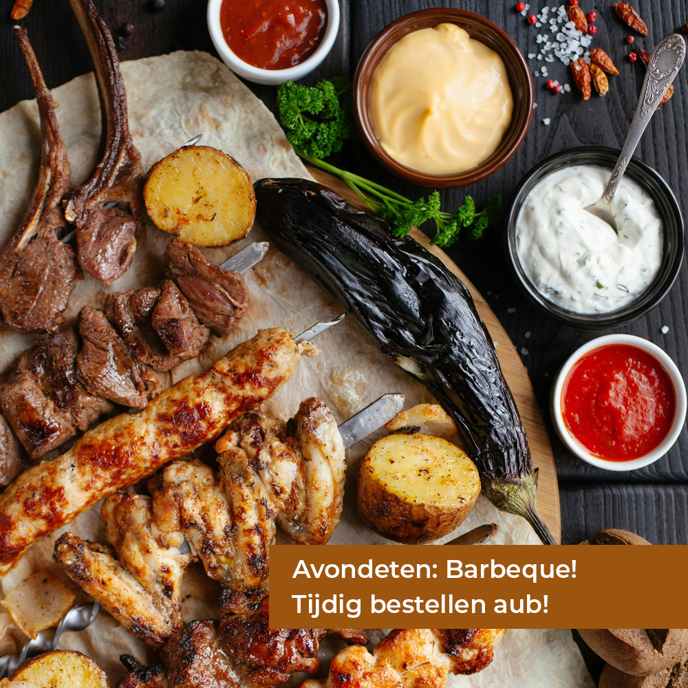 Avondeten: Barbeque!